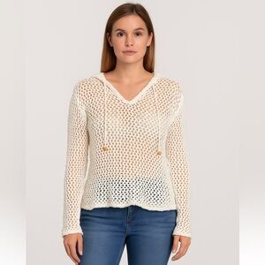 A.N.A women’s size large white knit long sleeve sweater